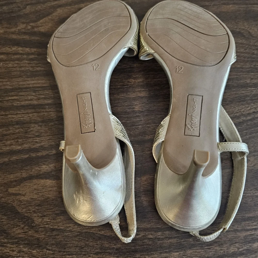 12M Fioni Night Gold Sequin Heels